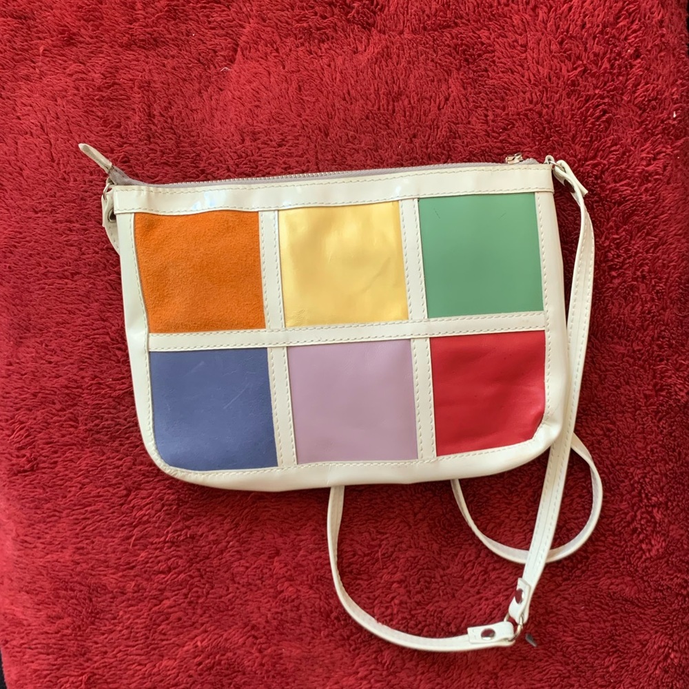 Vintage 90s Color blocked Crossbody Bag